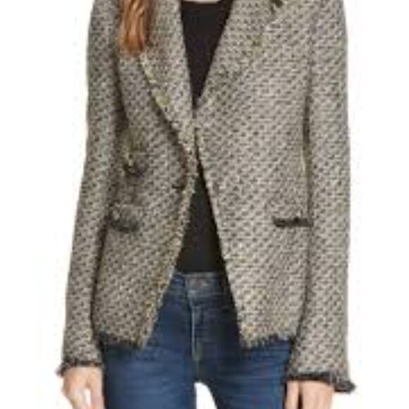 VERONICA BEARD Tweed Fabian Theron Blazer Lady Jacket. Size M. - Picture 3 of 10